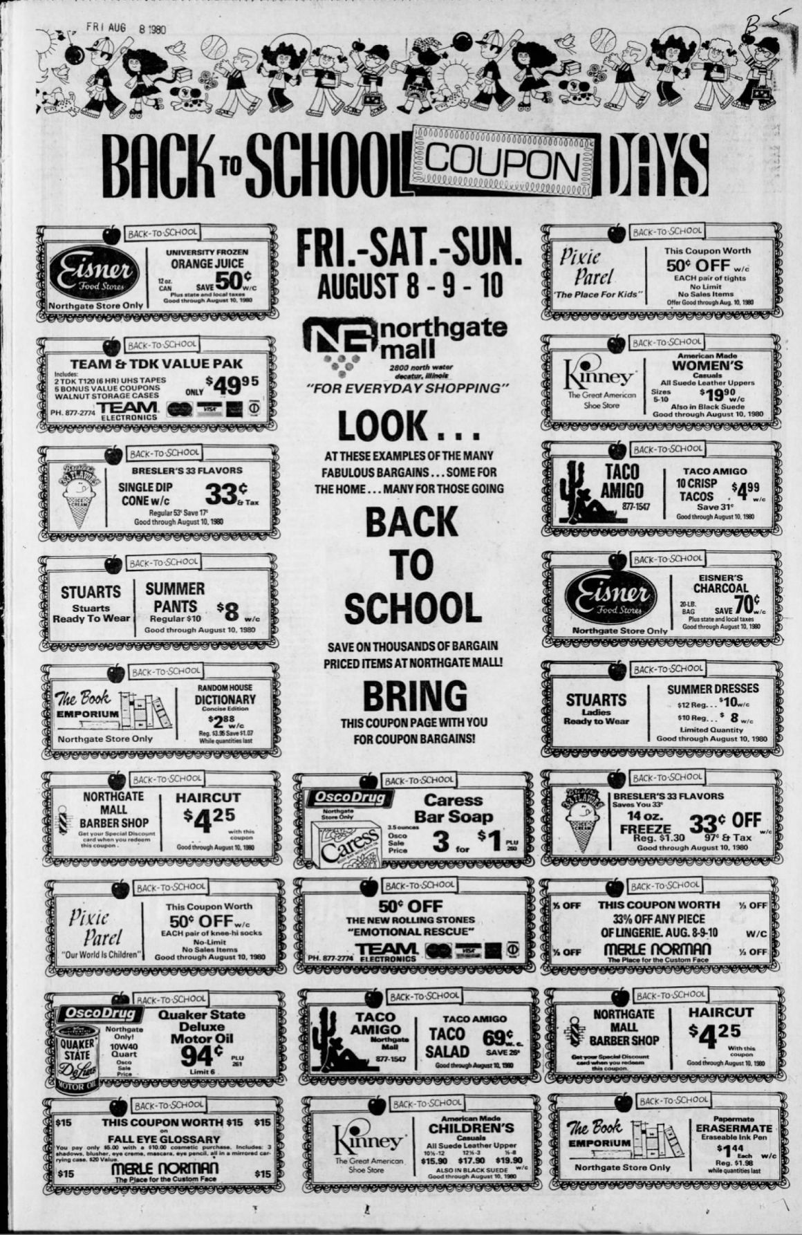 Back To School Coupon Days